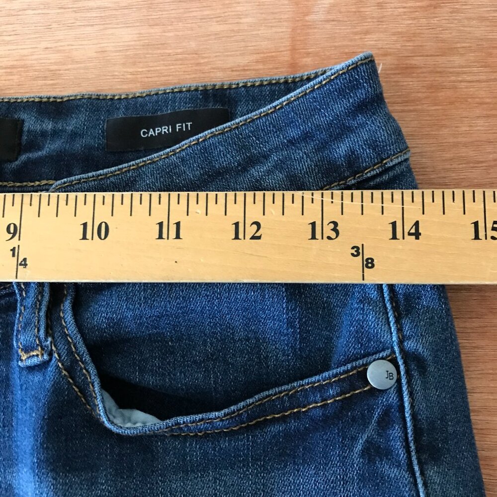 Judy Blue Capri Fit Jeans Women 28 Blue Mid Rise Dark Wash Stretch Preppy 18751 - Picture 11 of 14